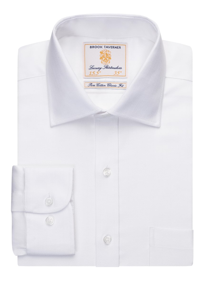 Altare Single Cuff Shirt Cotton Herringbone
