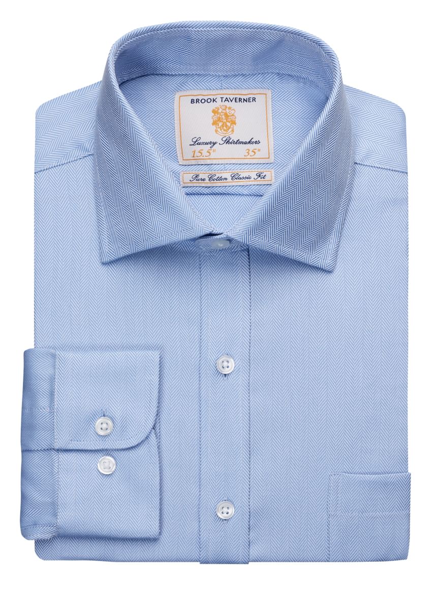 Altare Single Cuff Shirt Cotton Herringbone
