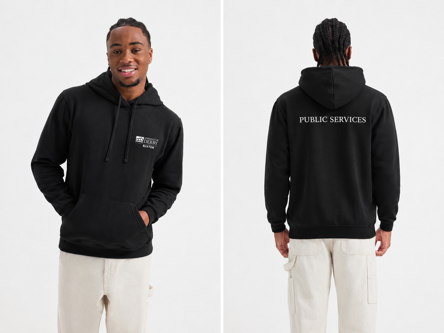 University of Derby  Buxton Black Hoodie